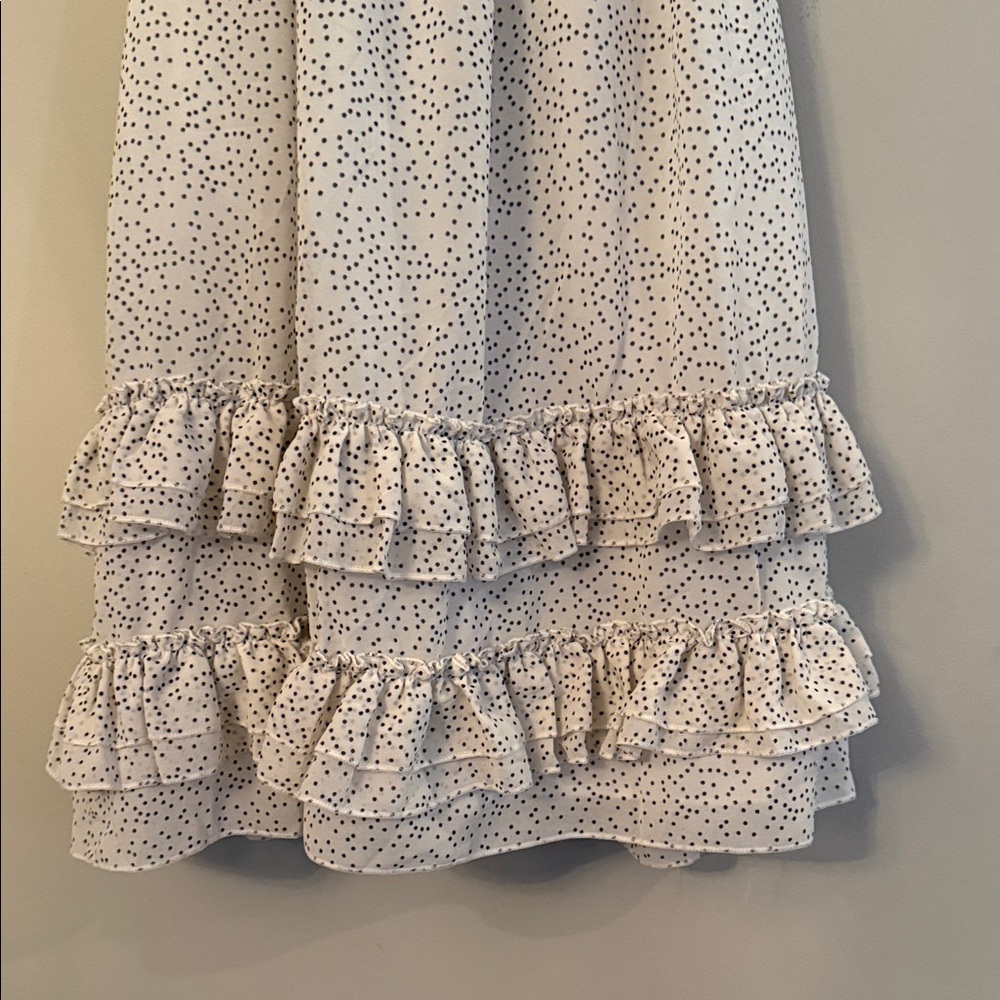 Charming Cream Ruffle Dress - Picture 4 of 7